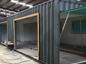 Shipping Container Shop Modification