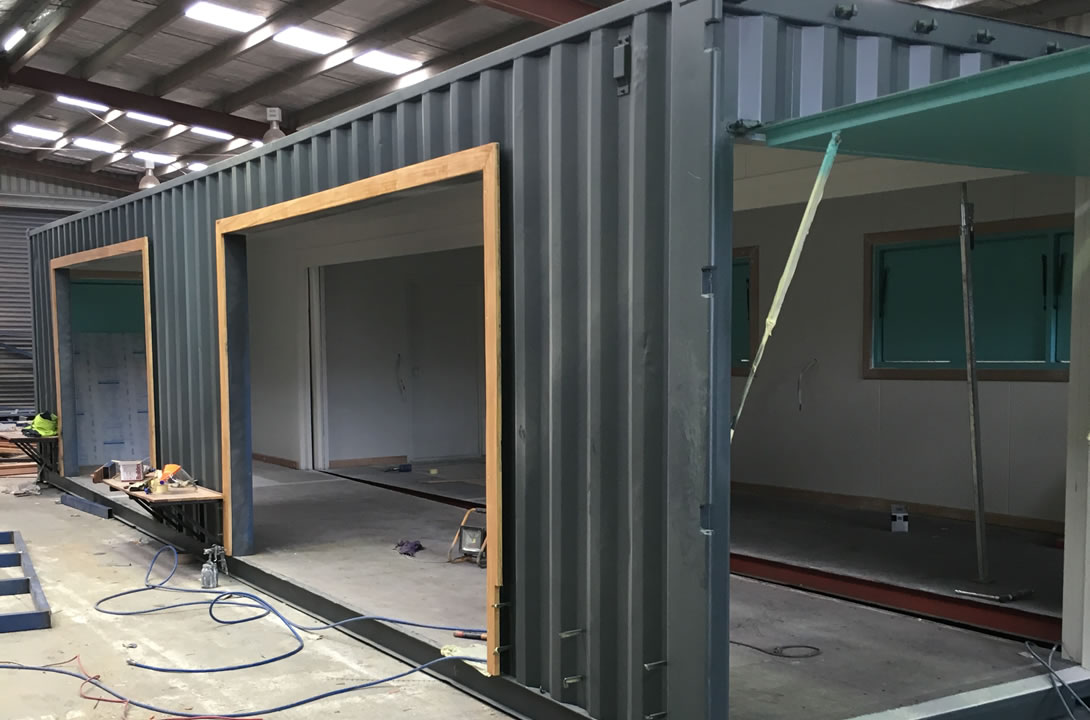 Shipping Container Shop Modification